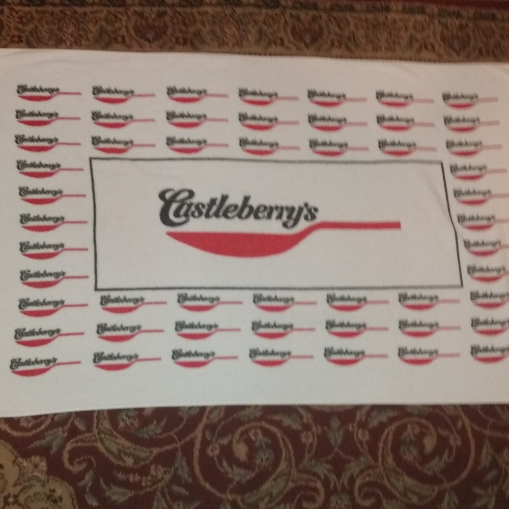 Castleberry's Food company vintage beach towel